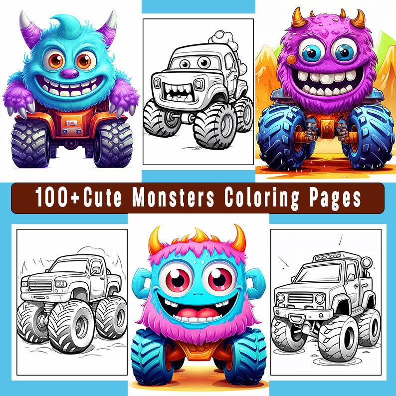 Monster Truck Coloring Pages, Monster Truck Printables, Monster Truck ...