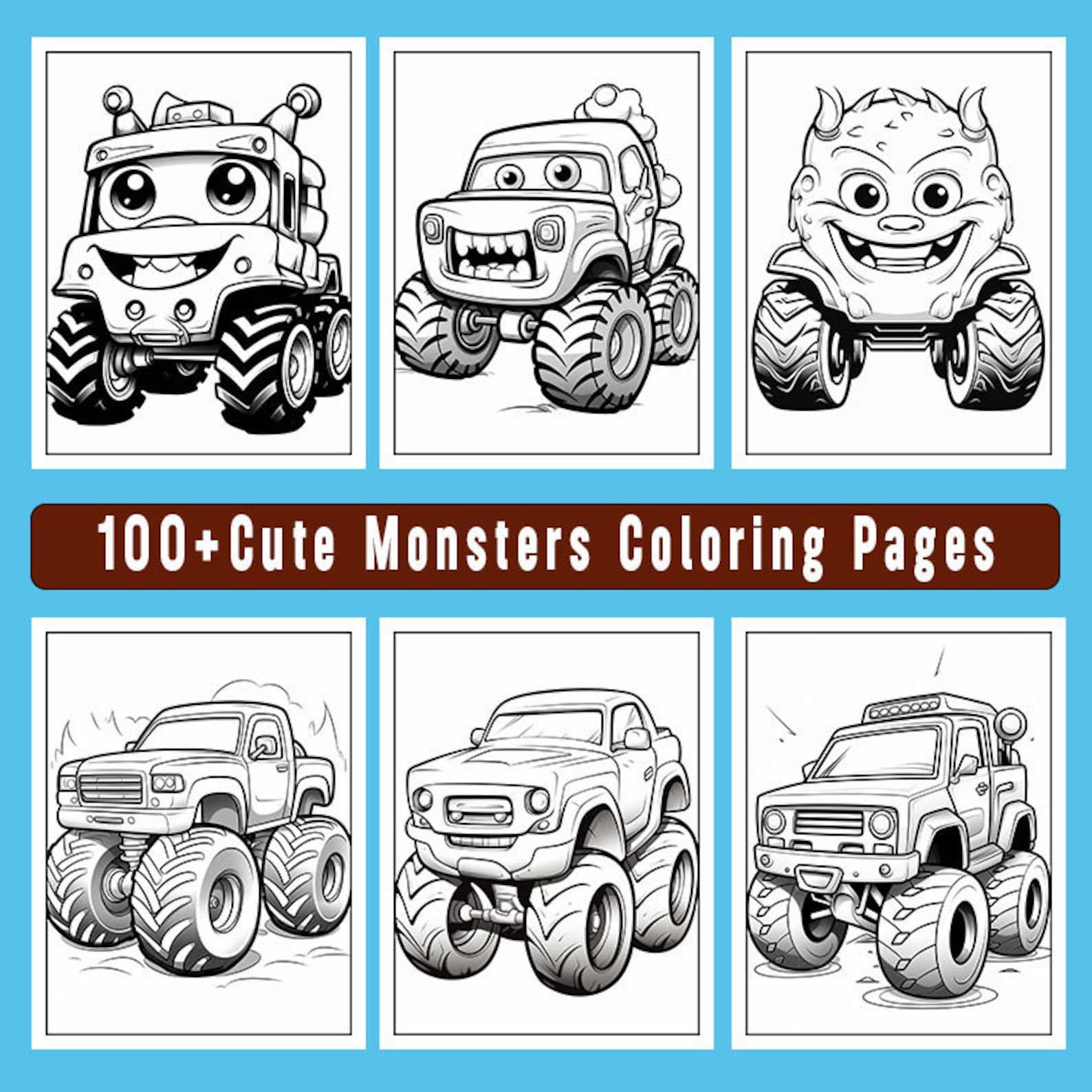 Monster Truck Coloring Pages, Monster Truck Printables, Monster Truck
