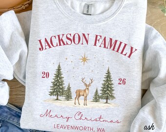 Family Christmas Crew Shirt, Custom Family Christmas Sweatshirt, Personalized Christmas Group Tee, Family Holiday Hoodie