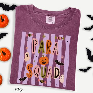 Spooky Para Squad Shirt, Halloween Paraprofessional Tee, Cute Classroom Aide Shirt, Pumpkin Teacher Assistant Gift Group Shirts Teacher Aide image 14