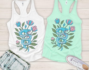 Protect Trans Youth Tank Top Support Trans Kids Leftist Tank Trans Ally Queer Tee Lgbtq Gay Trans Folks Rights LGBT Pride month tees GGT014