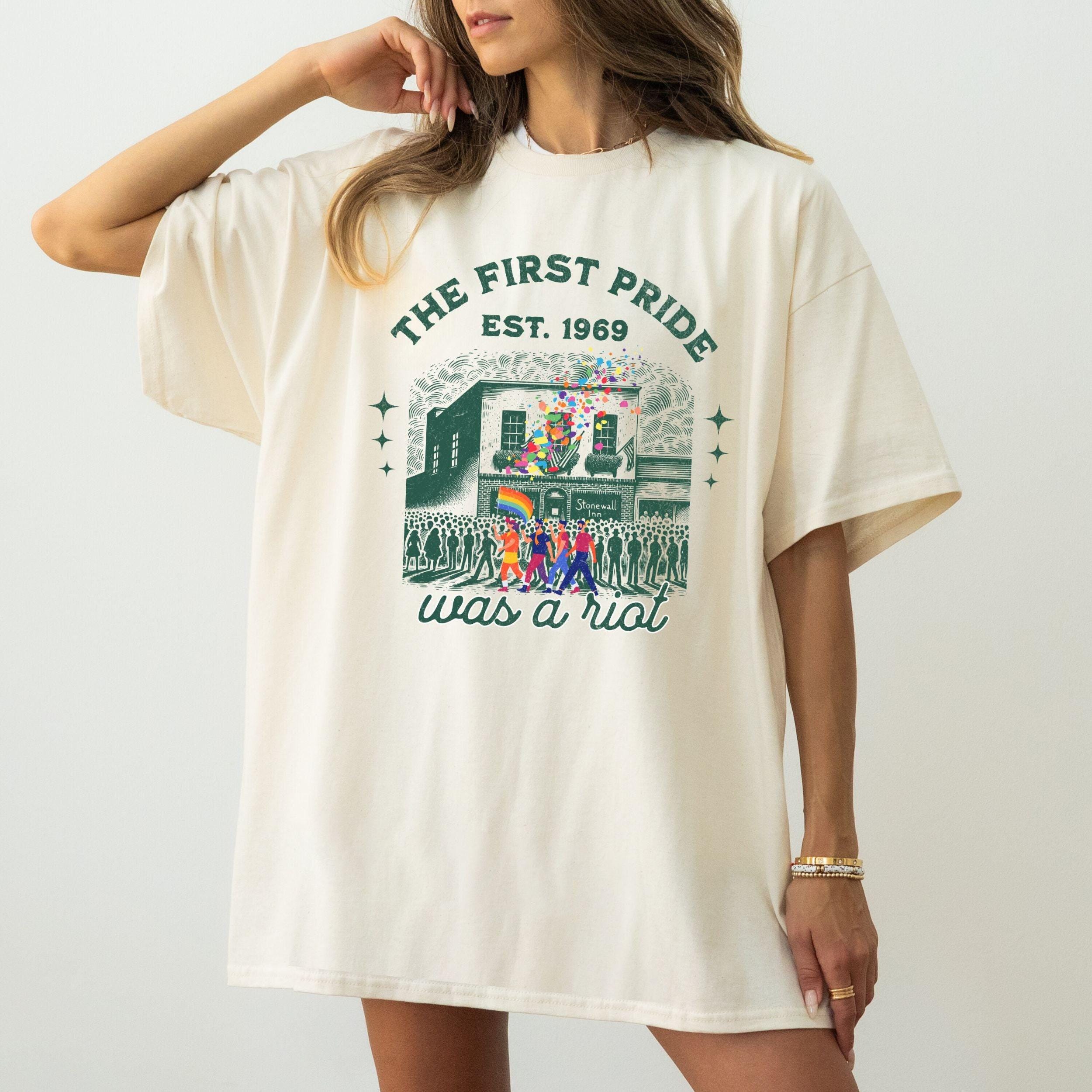The first Pride Was a Riot Shirt, EST 1969, Pride month, Gay pride shirt, Lesbian pride, Bi pride, Equality shirt, Subtle pride shirt, Ally