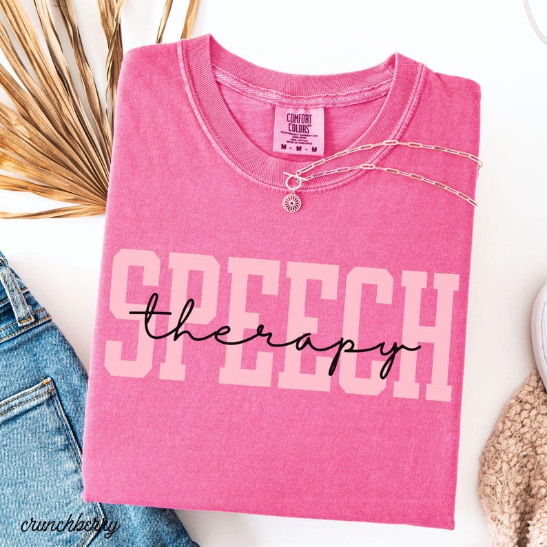 Speech Therapy Shirt SLP Comfort Colors Shirt SLPA Gift For Speech Therapist Group Shirt Speech Language Pathologist Speech Pathologist Tee image 3