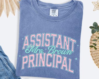 T-shirt personnalisé pour le directeur d'école adjoint Fête des enseignants Cadeau personnalisé pour le directeur d'école T-shirt d'appréciation des enseignants pour la rentrée scolaire