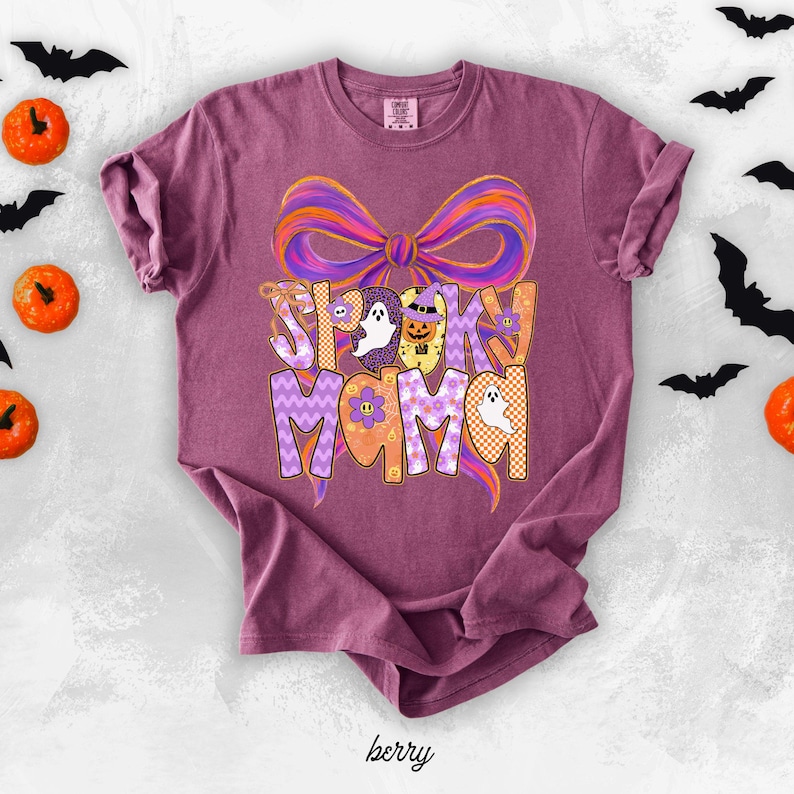 Spooky Mama Shirt Mom Halloween Shirt Halloween Comfort Colors Mom Shirt Halloween Shirt Gift Halloween Mama Shirt Spooky Halloween Mama Tee afbeelding 7