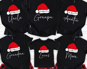 Personalized Family Christmas Shirts, Matching Christmas Shirts, Custom Family Holiday Tees, Mom Dad Kids Christmas Crew Shirts