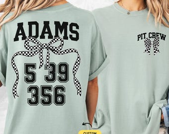 Personalized pit crew shirts racing gift Custom Pit Crew comfort colors shirt race car racing shirt race car gift racing shirts for GGC291