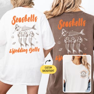 Seashells and Wedding Bells Shirts Bachelorette Shirts Beach Bachelorette Shirts Coastal bachelorette Bach Club Tee Comfort Colors GGC229