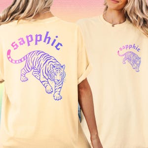 Wlw tshirt sapphic shirts Pride lesbian shirt Sapphic tendencies shirt personal gifts for lesbian pride tshirt lesbian live laugh tee GGC282