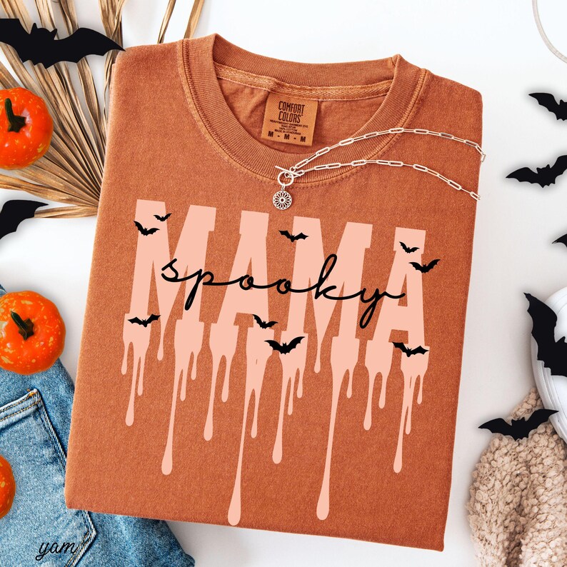 Chemise de maman effrayante Chemise d'Halloween pour maman Couleurs confort d'Halloween Chemise de maman pour maman Chemise d'Halloween cadeau Chemise de maman d'Halloween Tee-shirt de maman effrayant d'Halloween image 7