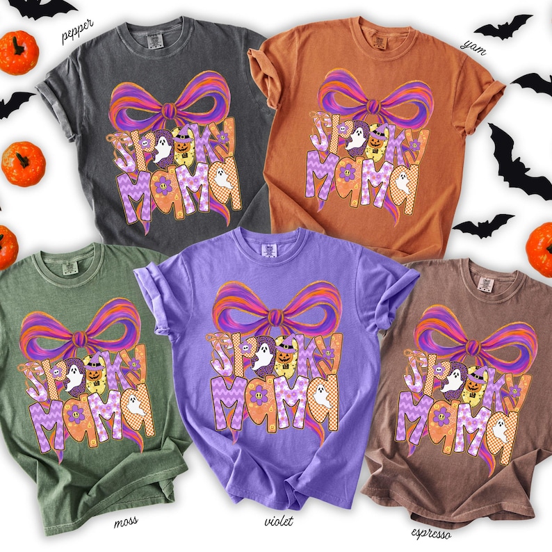Spooky Mama Shirt Mom Halloween Shirt Halloween Comfort Colors Mom Shirt Halloween Shirt Gift Halloween Mama Shirt Spooky Halloween Mama Tee afbeelding 5
