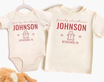 Personalized Family Christmas Shirts, Matching Family Christmas Shirt Custom Family Name Tee Christmas Vacation Shirt, Family Holiday Outfit