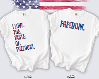 Couple drôle 4 juillet Chemise couleurs confort 4 juillet Chemises pour couples Couples 4 juillet Inapproprié Fête de l'indépendance T-shirts assortis