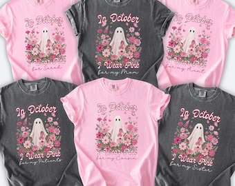 Breast cancer awareness Custom shirt Comfort colors in october we wear pink shirt cancer survivor Tshirt support squad breast cancer T-shirt