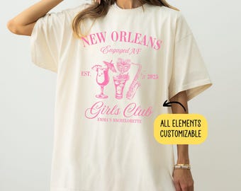 Custom bachelorette shirt luxury merch bachelorette tshirt custom name bach customize New orleans bachelorette cocktail club shirts  GGC004