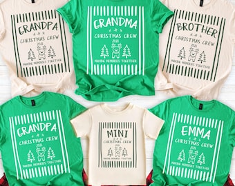 Personalized Family Christmas Shirts, Custom Name Christmas Shirt, Matching Family Christmas Tee, Christmas Crew Shirt, Family Holiday Shirt
