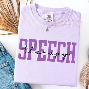 Speech Therapy Shirt SLP Comfort Colors Shirt SLPA Gift For Speech Therapist Group Shirt Speech Language Pathologist Speech Pathologist Tee image 5