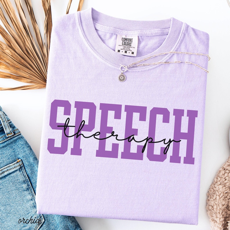 Speech Therapy Shirt SLP Comfort Colors Shirt SLPA Gift For Speech Therapist Group Shirt Speech Language Pathologist Speech Pathologist Tee image 5