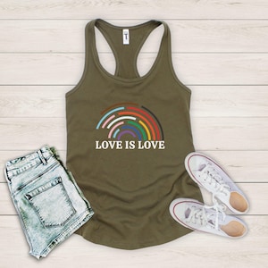 Love is Love Tank Top Pride Month Tank vintage fruity gay couple gifts lbgtq gift queer gay rights shirt lgbt pride tank Queer tank GGT019