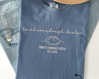 Personalized sourdough business shirt sourdough dealer t-shirt sourdough shirts for women sourdough clothes bread dealer bread tshirt GGC348