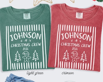 Christmas Crew Shirt, Family Christmas Crew Shirt, Matching Christmas Shirts, Custom Christmas Crew Tee, Family Holiday Shirt