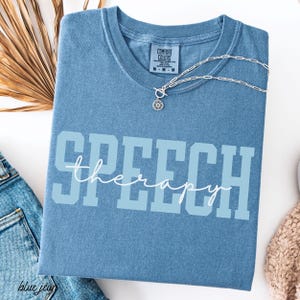 Speech Therapy Shirt SLP Comfort Colors Shirt SLPA Gift For Speech Therapist Group Shirt Speech Language Pathologist Speech Pathologist Tee image 6