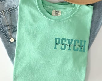 Emergency Psych Shirt Comfort Colors School Psychologist TShirt Gift for Psychologist Gift Minimalist School Psych Tee Mental health tee