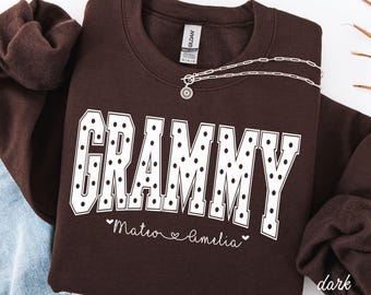 Personalized Grammy Shirt, Grammy Shirt with Grandkids Names, Custom Grammy Shirt, Grammy Sweatshirt, Gift for Grammy