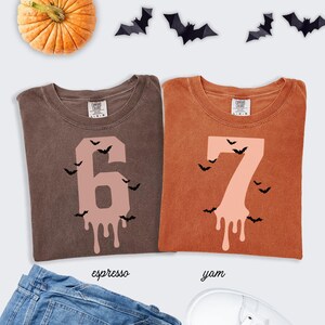 6 7 Shirts Comfort colors Shirt Couples Halloween Funny Matching Shirt Trendy Tiktok Halloween Costume Shirt 67 Trend Six Seven Meme Pumpkin image 5