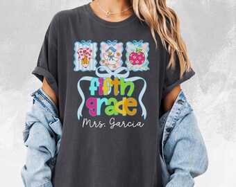 Group teacher shirt Comfort Colors Custom Fifth Grade Teacher Tee Personalized Fifth Grade Shirt Teacher 5th Grade Teacher Team Shirt GGC436