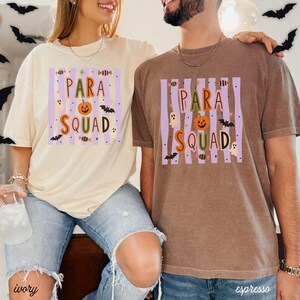 Spooky Para Squad Shirt, Halloween Paraprofessional Tee, Cute Classroom Aide Shirt, Pumpkin Teacher Assistant Gift Group Shirts Teacher Aide image 17