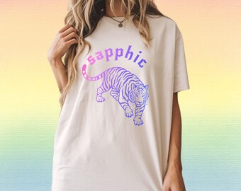Pride lesbian shirt Sapphic tendencies shirt wlw tshirt sapphic shirts personal gifts for lesbian pride tshirt lesbian live laugh tee GGC178