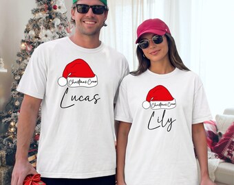 Personalized Christmas Crew Shirt, Custom Name Christmas Shirt, Mom Dad Kids Holiday Shirts, Matching Family Christmas Outfit
