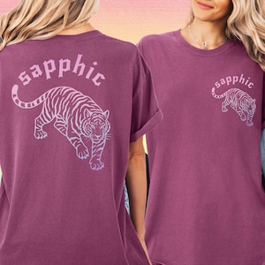 Wlw tshirt sapphic shirts Pride lesbian shirt Sapphic tendencies shirt personal gifts for lesbian pride tshirt lesbian live laugh tee GGC283