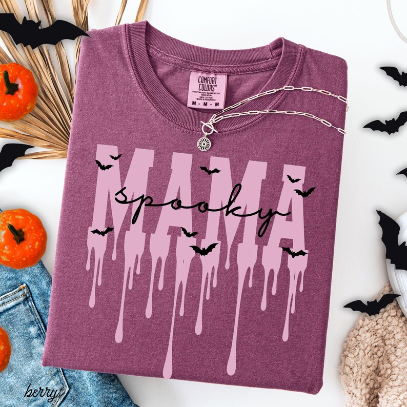 Chemise de maman effrayante Chemise d'Halloween pour maman Couleurs confort d'Halloween Chemise de maman pour maman Chemise d'Halloween cadeau Chemise de maman d'Halloween Tee-shirt de maman effrayant d'Halloween image 9