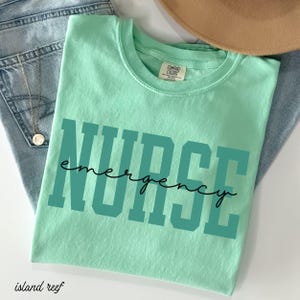Emergency Nurse Department Shirt Comfort Colors Emergency Nurse TShirt ER Nurse Tee Nurse Appreciation Gift Emergency Room Nurse Tee Women