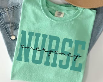Emergency Nurse Department Shirt Comfort Colors Emergency Nurse TShirt ER Nurse Tee Nurse Appreciation Gift Emergency Room Nurse Tee Women