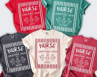 Nurse Christmas Shirt, Christmas Nursing Shirt, RN Christmas Tee, Nurse Christmas Crew Shirt, Comfort Colors Nurse Shirt, Nurse Gift