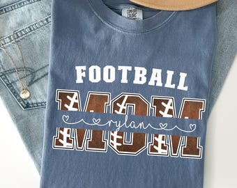 Comfort Colors Football Mom Shirt, Game Day Shirt, Football Mom Gift, Football Season T-shirt, Sports Mom Tee, oversized Comfort colors tee,