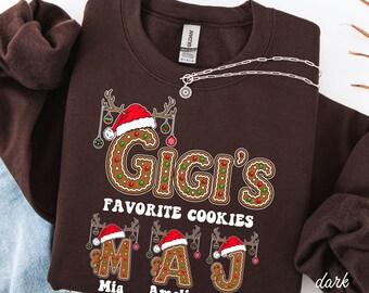 Personalized Family Christmas Shirts, Matching Family Christmas Shirt, Custom Name Gingerbread Sweatshirt, Christmas Hoodie