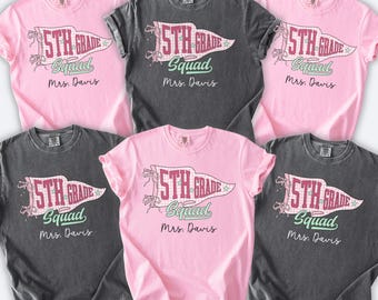 Custom Fifth Grade Teacher Shirt Personalized Comfort Colors Fifth Grade Shirt Gift For Teacher 5th Grade Teacher Team Shirt Teacher Gift