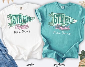 Comfort Colors Custom Grade Level Teacher Shirt, Personalized School Team Tee, 4th Grade Teacher Tee, Fun 2nd Grade Tee, Teacher Team gift