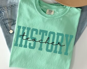 T-shirt cadeau pour professeur d'histoire, remerciement pour professeur d'histoire américaine, t-shirt aux couleurs confortables, cadeau de Noël