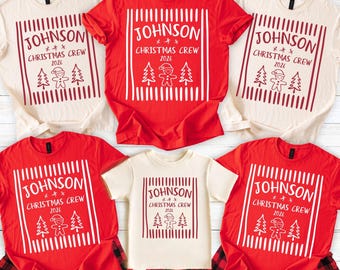 Christmas Crew Shirts, Matching Christmas Family Shirts, Custom Christmas Crew Shirt, Family Crew Shirts, Holiday Group Outfit