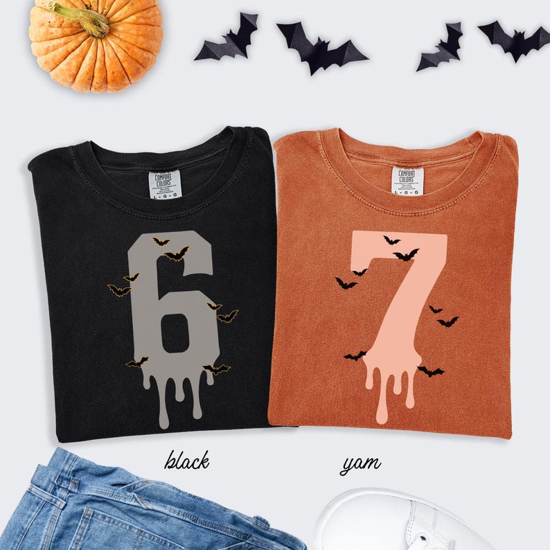 6 7 Shirts Comfort colors Shirt Couples Halloween Funny Matching Shirt Trendy Tiktok Halloween Costume Shirt 67 Trend Six Seven Meme Pumpkin image 3