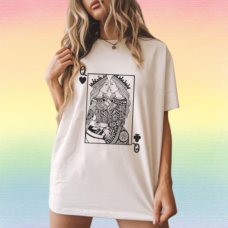 Sapphic shirt Lesbian Shirt oversized comfort color shirt Wlw Pride Tshirt lesbian gift sapphic gift queer shirt subtle lesbian tee GGC183 image 1