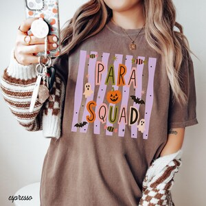 Spooky Para Squad Shirt, Halloween Paraprofessional Tee, Cute Classroom Aide Shirt, Pumpkin Teacher Assistant Gift Group Shirts Teacher Aide image 18