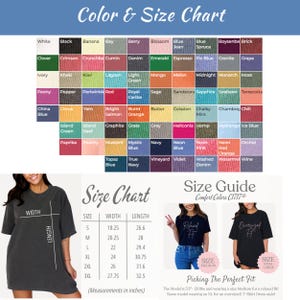 a women's t - shirt with a size chart