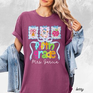 Group teacher shirt Comfort Colors Custom Fifth Grade Teacher Tee Personalized Fifth Grade Shirt Teacher 5th Grade Teacher Team Shirt GGC435