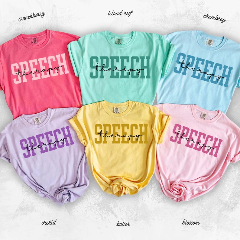 Speech Therapy Shirt SLP Comfort Colors Shirt SLPA Gift For Speech Therapist Group Shirt Speech Language Pathologist Speech Pathologist Tee image 4
